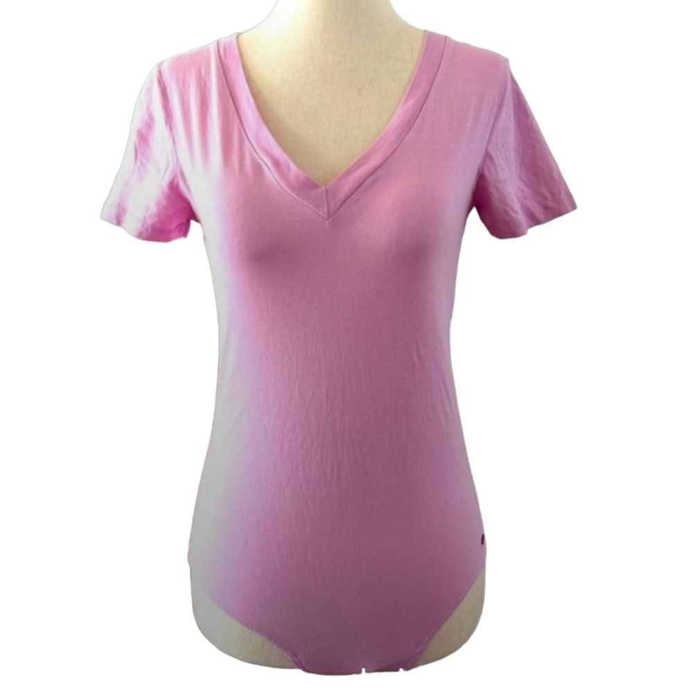n:PHILANTHROPY Honey V-Neck Bodysuit in Pink Lavender, Size Small